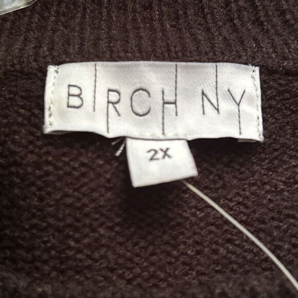 NEW Birch NY Fuzzy Santa Pullover Sweater - Black Soft Cozy Knit - Plus Size 2X - Picture 6 of 9